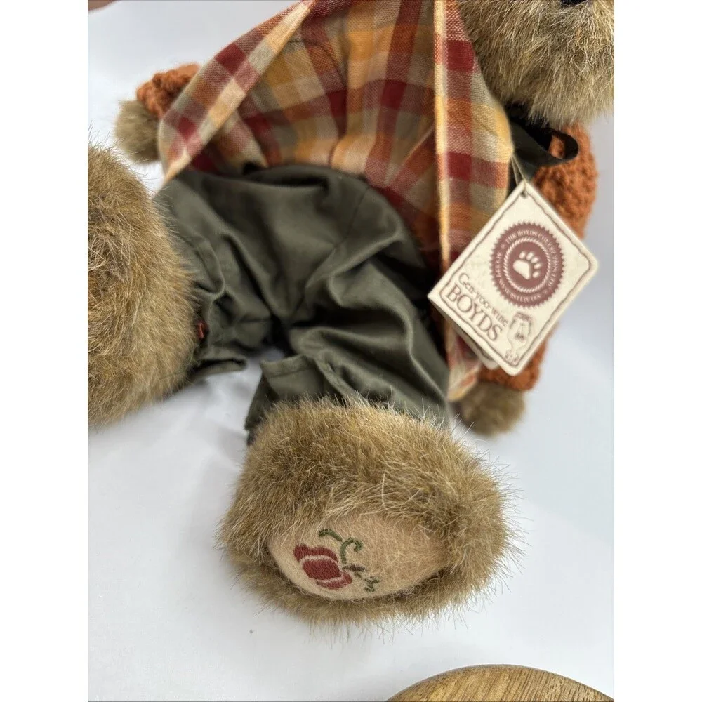 RETIRED Boyd’s Bear Hazel Q. Punkinbeary Stuffed Bear 2002 Jointed Autumn NWT